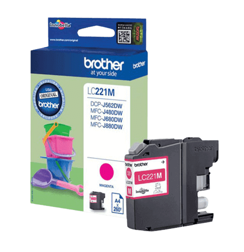 Brother LC221M magenta original bläckpatron 260 sider (LC-221M)