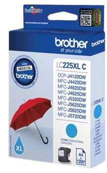 Brother LC225C XL cyan original bläckpatron 1200 sider (LC-225C)