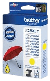 Brother LC225Y XL gul original bläckpatron 1200 sider (LC-225Y)
