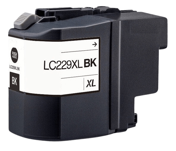 Brother LC229BK XL svart kompatibel bläckpatron 58,6 ml. (LC-229BK)
