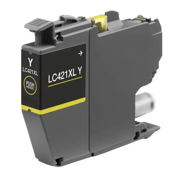 Brother LC421XLY gul kompatibel bläckpatron 500 sider