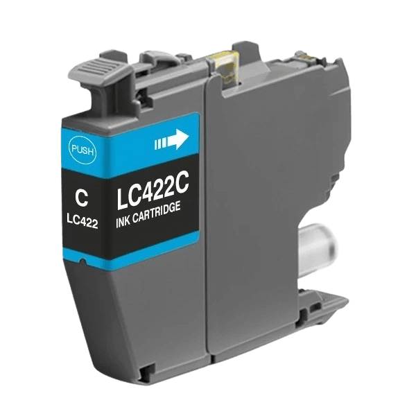 Brother LC422C cyan kompatibel bläckpatron 550 sider