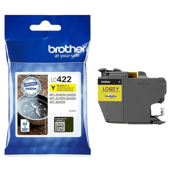 Brother LC422Y gul original bläckpatron 550 sider