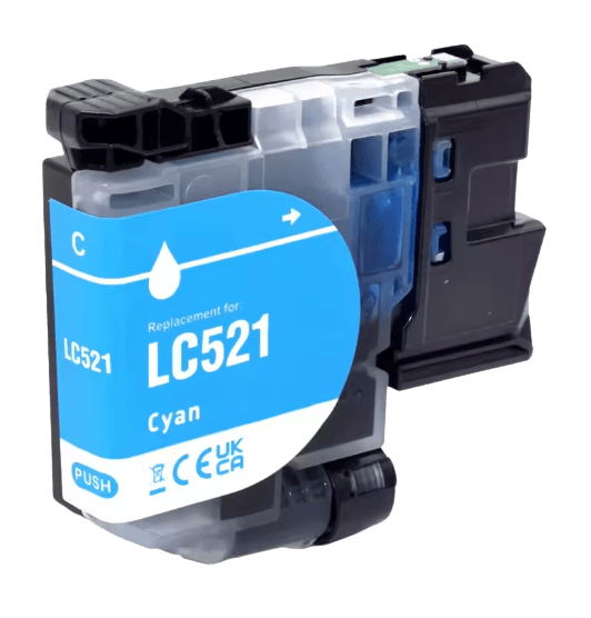 Brother LC521C cyan kompatibel bläckpatron 500 sidor