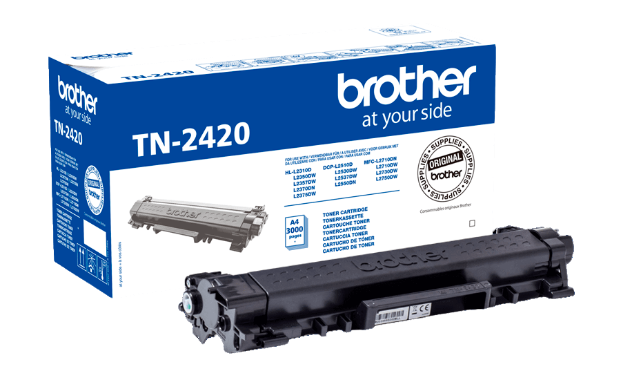 Brother TN2420 XL svart original toner 3000 sider (TN-2420)