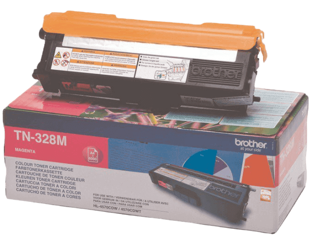 Brother TN328M XXL magenta original toner 6000 sider (TN-328M)