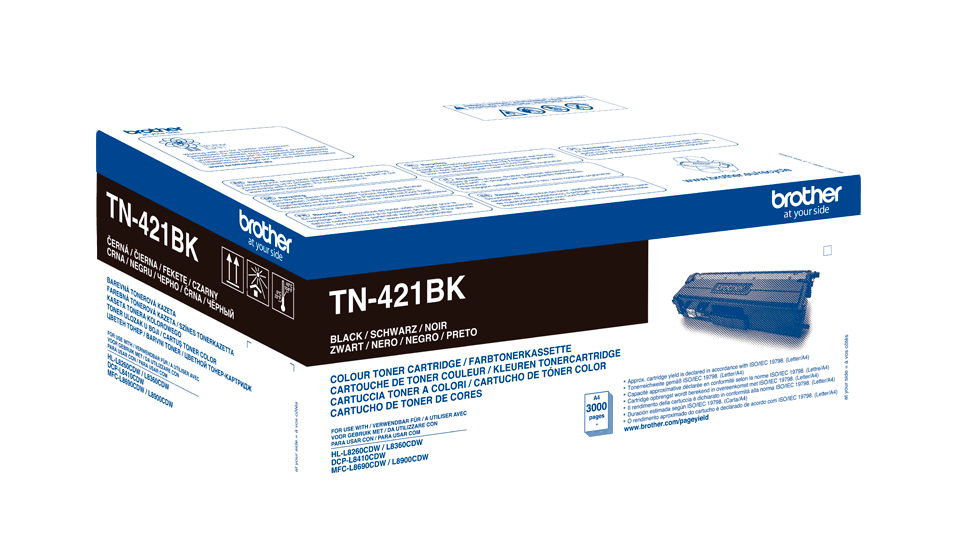 Brother TN421BK svart original toner 3000 sider (TN-421BK)