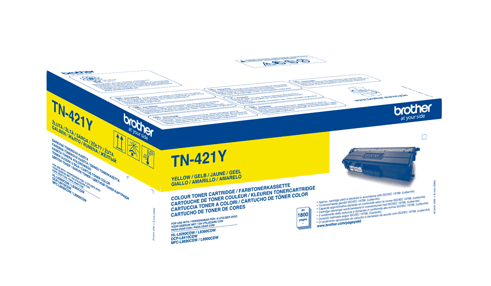 Brother TN421Y gul original toner 1800 sider (TN-421Y)