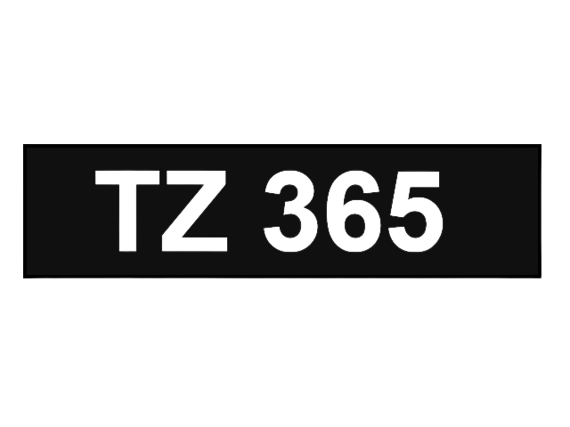 Brother TZe-365 36 mm x 8 m Vit text / Svart tejp kompatibel tejp