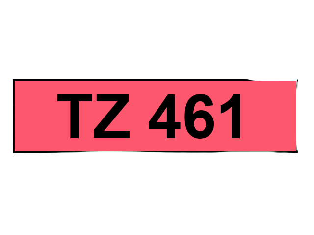 Brother TZe-461 36 mm x 8 m Svart text / Röd tejp kompatibel tejp