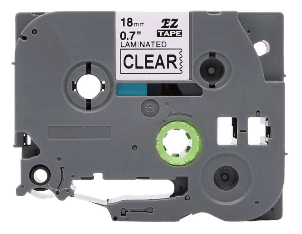 Brother TZe-fx141 18 mm x 8 m Svart text / Genomskinlig tejp kompatibel tejp