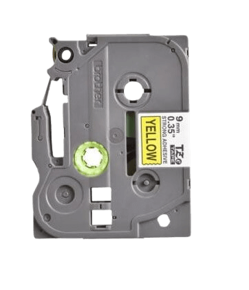 Brother TZe-fx621 9 mm x 8 m Svart text / Gul tejp kompatibel tejp