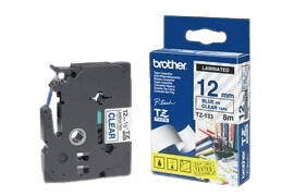 Brother TZe133 12 mm x 8 m Blå text / Genomskinlig tejp original tejp (TZ133)