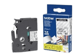 Brother TZe135 12 mm x 8 m Vit text / Genomskinlig tejp original tejp (TZ135)