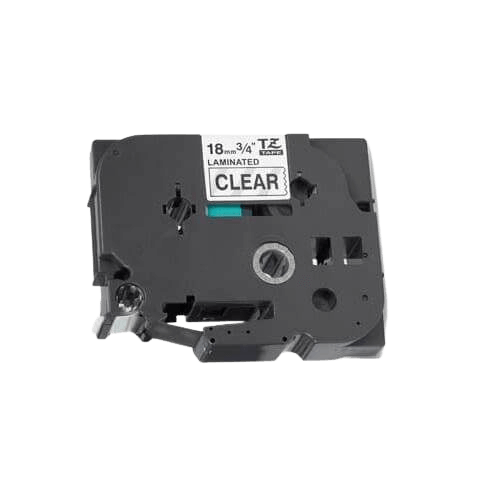 Brother TZe141 18 mm x 8 m Svart text / Genomskinlig tejp kompatibel tejp (TZ141)