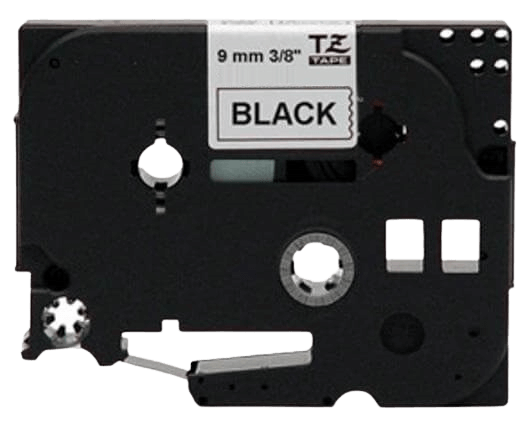 Brother TZe221 9 mm x 8 m Svart text / Vit tejp kompatibel tejp (TZ221)