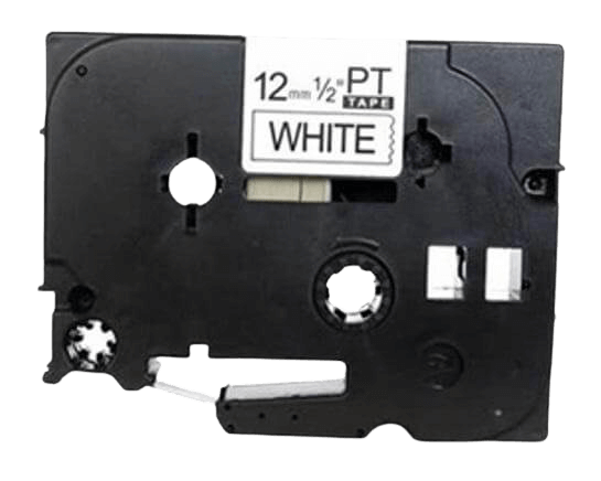 Brother TZe231 12 mm x 8 m Svart text / Vit tejp kompatibel tejp (TZ231)