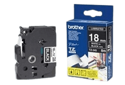 Brother TZe345 18 mm x 8 m Vit text / Svart tejp original tejp (TZ345)