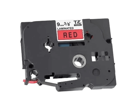 Brother TZe421 9 mm x 8 m Svart text / Röd tejp kompatibel tejp (TZ421)