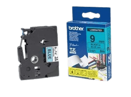 Brother TZe521 9 mm x 8 m Svart text / Blå tejp original tejp (TZ521)