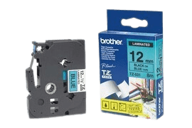 Brother TZe531 12 mm x 8 m Svart text / Blå tejp original tejp (TZ531)