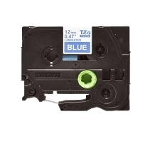 Brother TZe535 12 mm x 8 m Vit text / Blå tejp kompatibel tejp (TZ535)