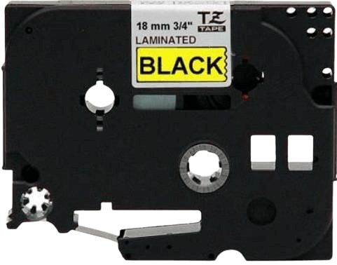 Brother TZe641 18 mm x 8 m Svart text / Gul tejp original tejp (TZ641)