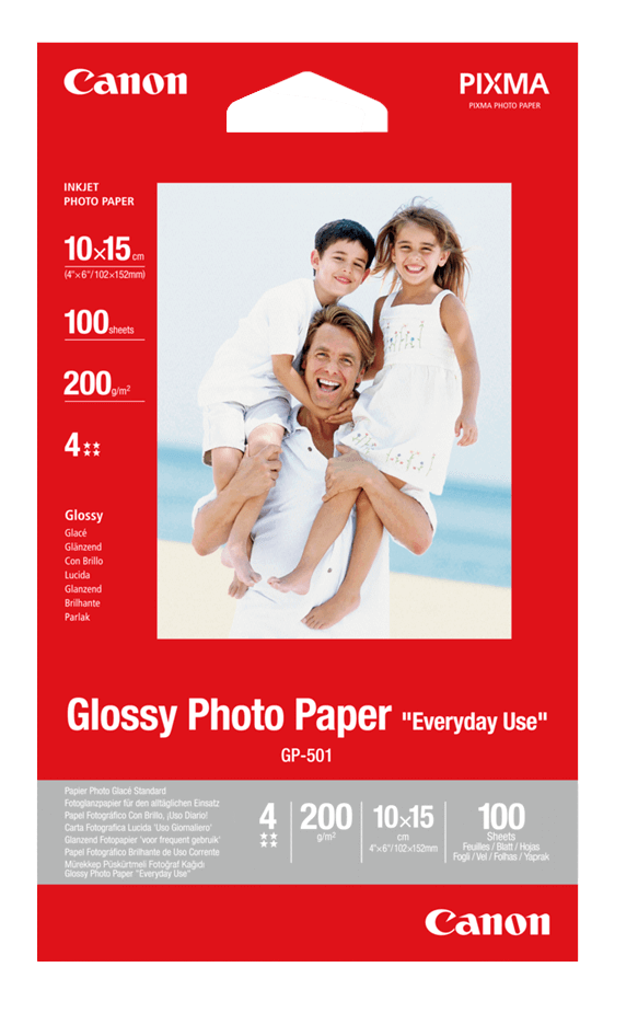 Canon GP-501 glansigt fotopapper 10x15 cm, 100 ark (0775B003)