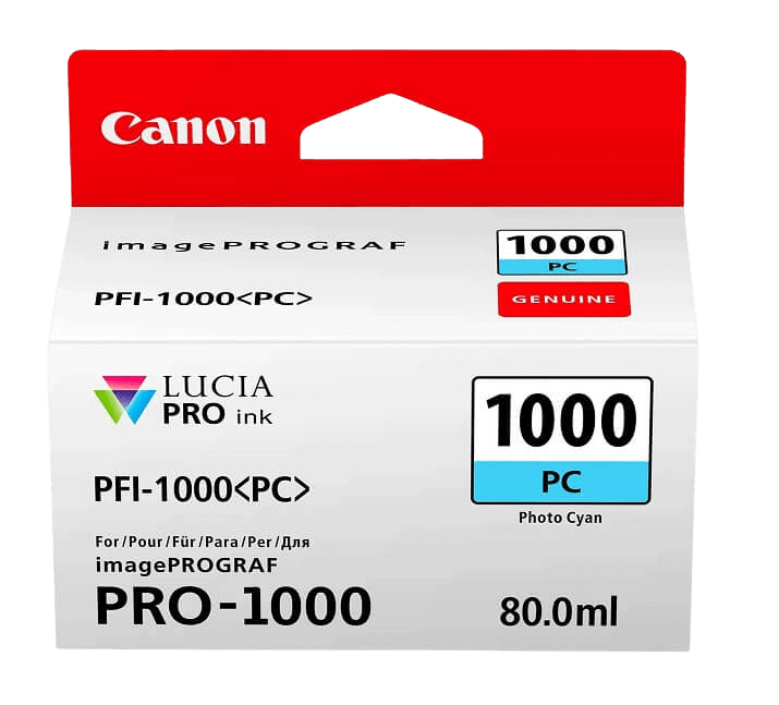 Canon PFI-1000PC foto cyan original bläckpatron 80 ml. (0550C001)