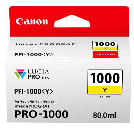 Canon PFI-1000Y gul original bläckpatron 80 ml. (0549C001)