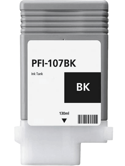 Canon PFI-107BK svart kompatibel bläckpatron 130 ml. (6705B001)