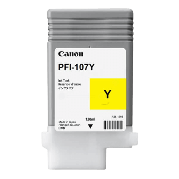 Canon PFI-107Y gul original bläckpatron 130 ml. (6708B001)