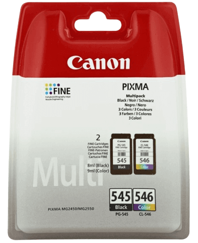 Canon PG-545 + CL-546 CMYK original multipack 8 ml. sort og 8 ml. farve ml. (8287B006)