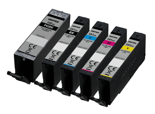 Canon PGI-580 XXL 5 stk. rabattpaket bläckpatron 74 ml. - kompatibel