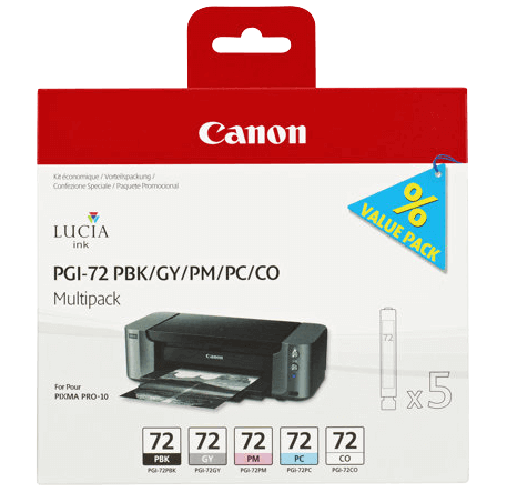 Canon PGI-72PH PBK/GY/PM/PC/CO original multipack 5 X 14 ml. (6403B007)