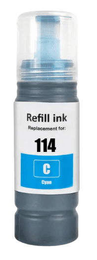 Epson 114 cyan kompatibel bläck refill 70 ml. (C13T07B240)