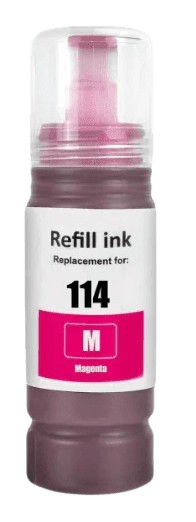 Epson 114 magenta kompatibel bläck refill 70 ml. (C13T07B340)