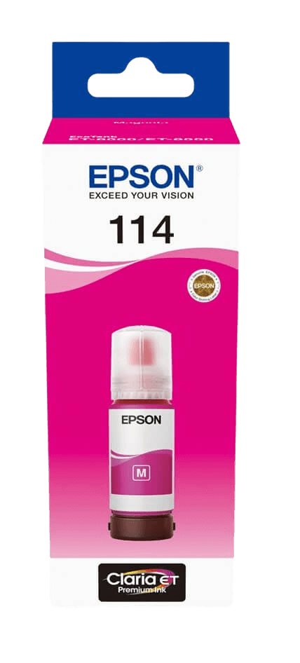Epson 114 magenta original bläck refill 70 ml. (C13T07B340)