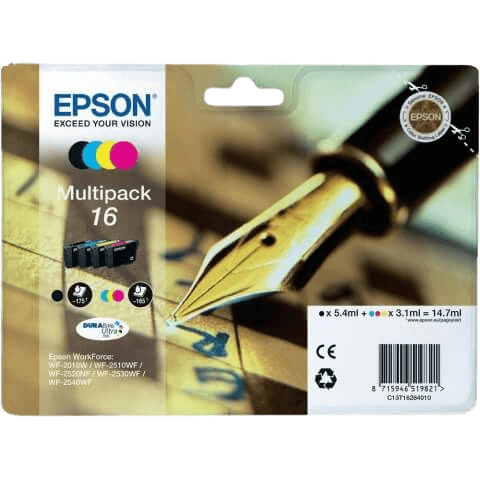 Epson 16 CMYK original multipack 1 x 5,4 + 3 x 3,1 ml. (C13T16264012)