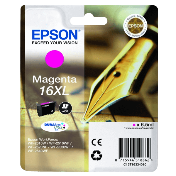 Epson 16 XL magenta original bläckpatron (C13T16334012)