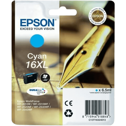 Epson 16 XL cyan original bläckpatron 6,5 ml. (C13T16324012)