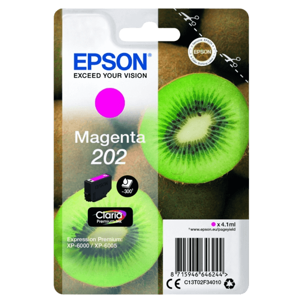 Epson 202 magenta original bläckpatron 300 sider (C13T02F34010)