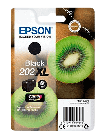 Epson 202 XL svart original bläckpatron 13,8 ml. (C13T02G14010)