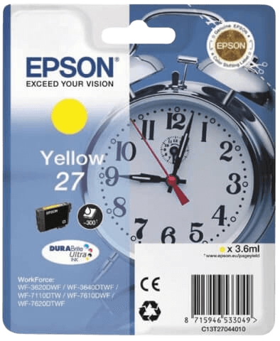 Epson 27 gul original bläckpatron 3.6 ml. (C13T27044012)