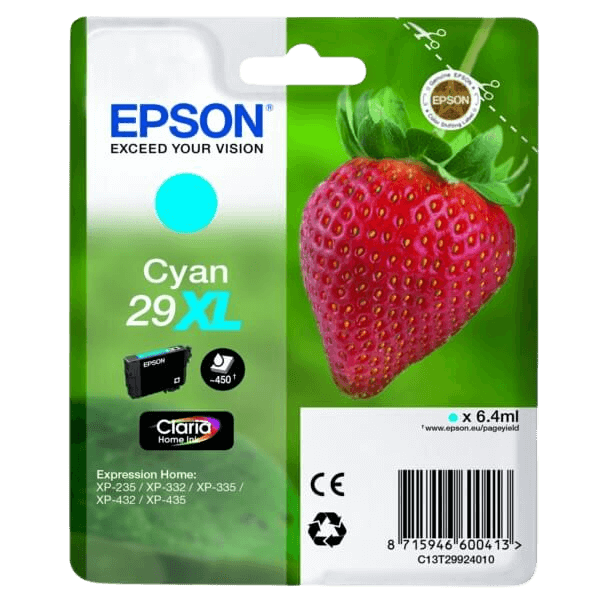 Epson 29 XL cyan original bläckpatron 6,4 ml. (C13T29924012)