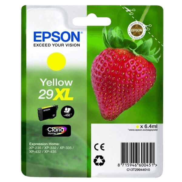 Epson 29 XL gul original bläckpatron 6,4 ml. (C13T29944012)
