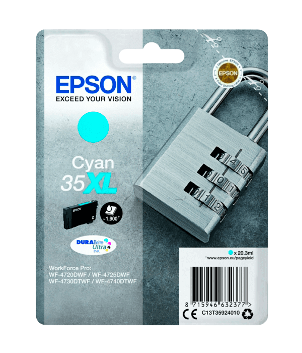 Epson 35 XL cyan original bläckpatron 20,3 ml. (C13T35924010)