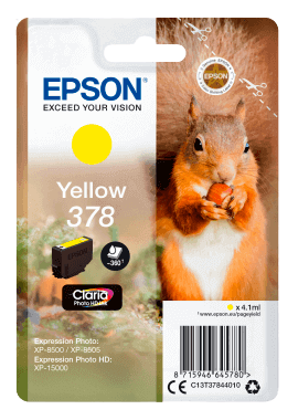 Epson 378 gul original bläckpatron 4,1 ml. (C13T37844010)