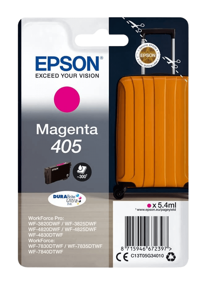 Epson 405 magenta original bläckpatron 5,4 ml. (C13T05G34010)