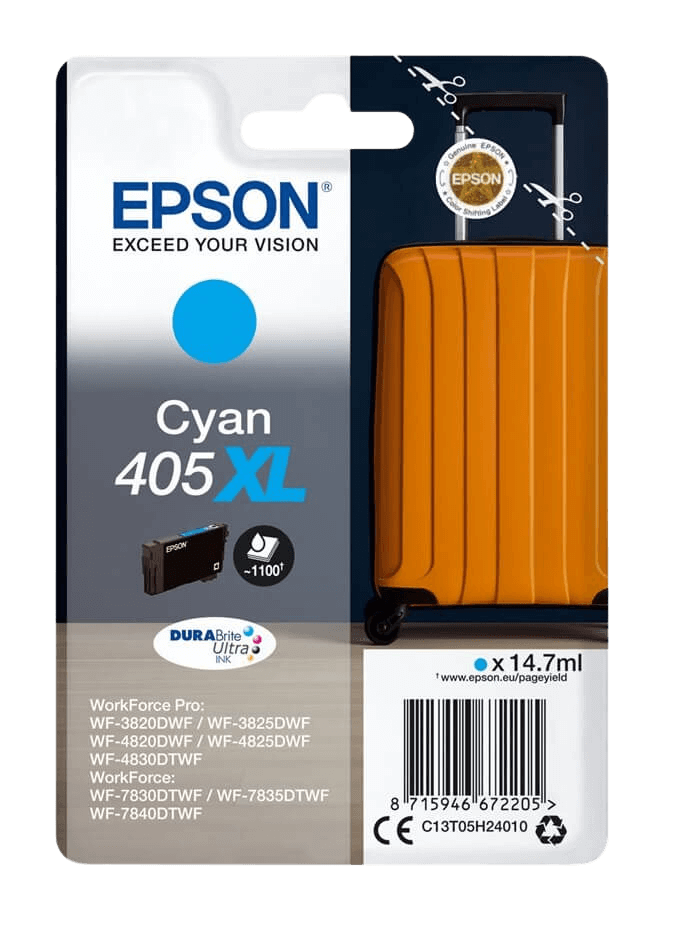 Epson 405XL cyan original bläckpatron 14,7 ml. (C13T05H24010)